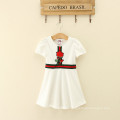 Baby girl party dress children frocks designs short sleeve flower baby dress